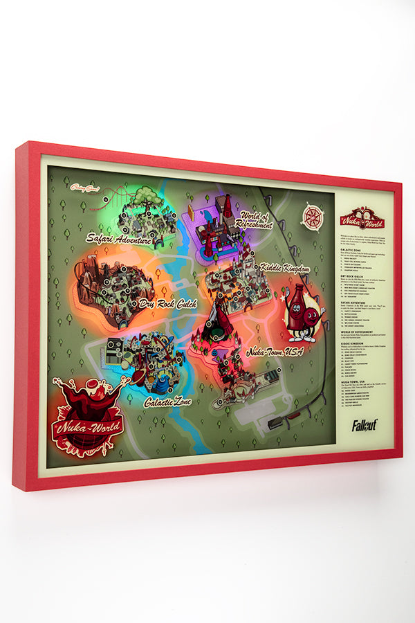 Fallout Nuka World Map Light-Up Shadowbox