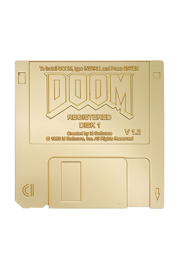 DOOM Floppy Disk Limited Edition Imitation Gold Plated Replica