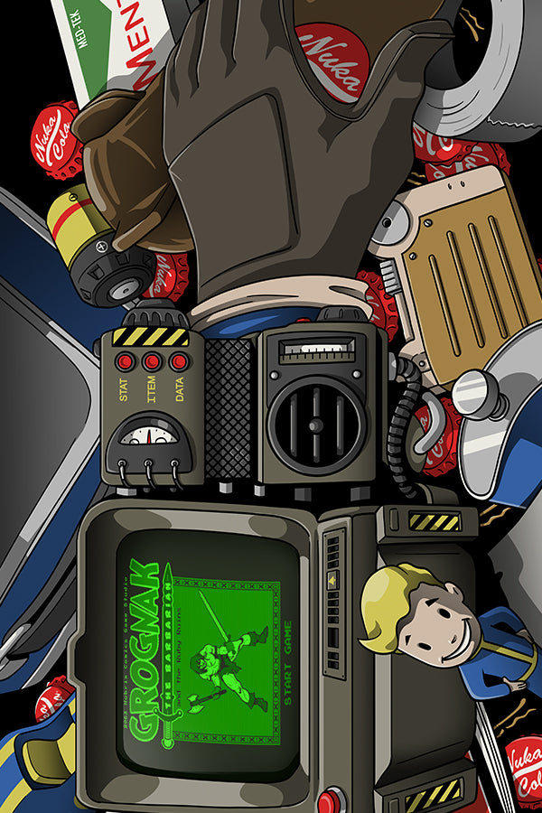 Fallout Wasteland Inventory Skate Deck