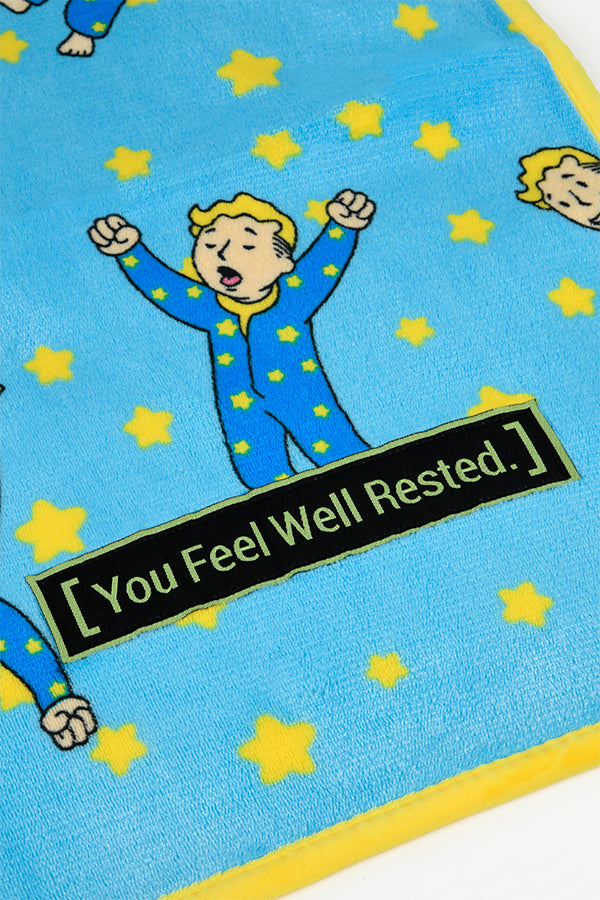 Fallout Well Rested Throw Blanket – Official Bethesda Gear Store