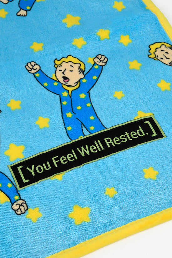 Fallout Well Rested Throw Blanket – Official Bethesda Gear Store