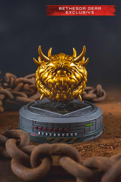 DOOM (1993) Floating Golden Cacodemon Figurine (Bethesda Gear Exclusive)
