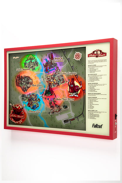 Fallout Nuka World Map Light-Up Shadowbox