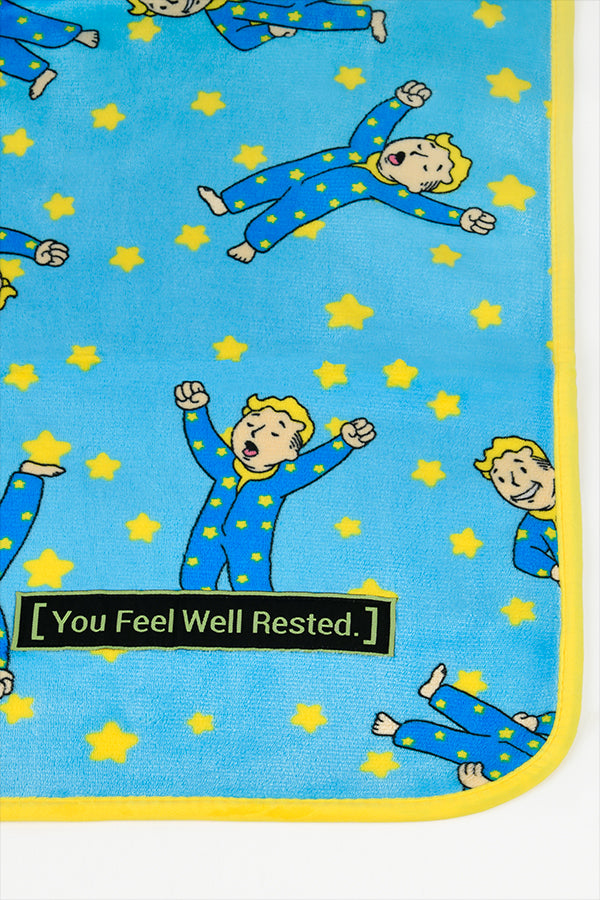 Fallout Well Rested Throw Blanket – Official Bethesda Gear Store