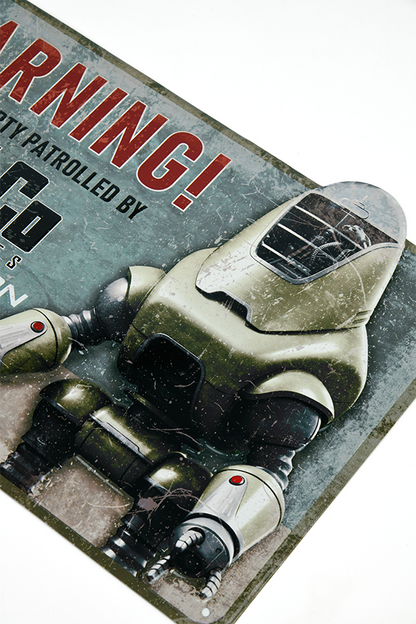 Fallout RobCo Security Metal Sign