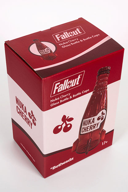 Fallout Nuka Cherry Glass Bottle & Caps