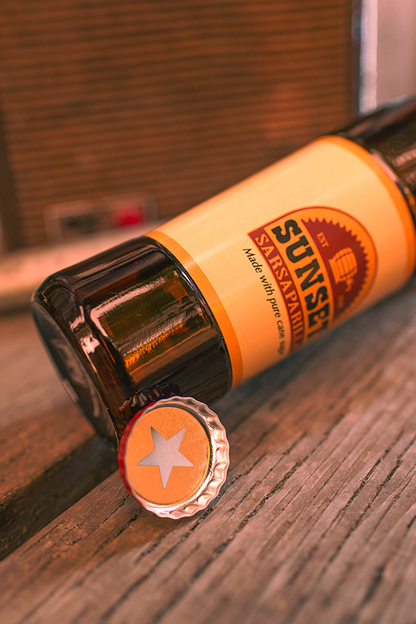 Fallout Sunset Sarsaparilla Glass Bottle & Bottle Caps