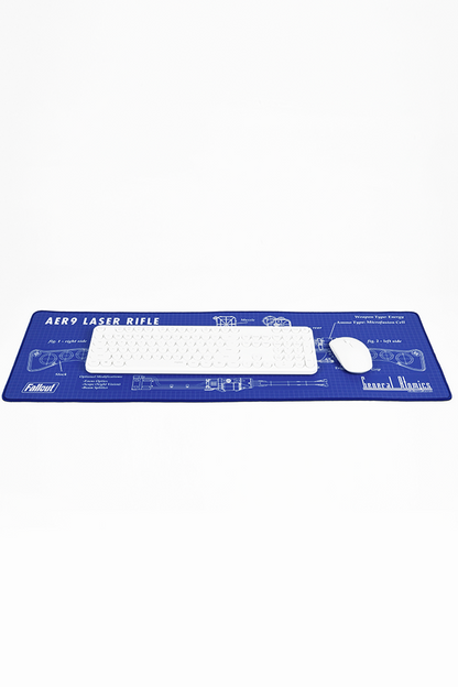 Fallout Laser Rifle Schematics Oversized Mouse Pad