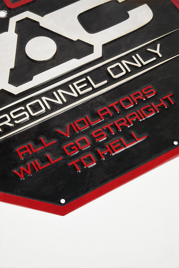 DOOM UAC Security Metal Sign