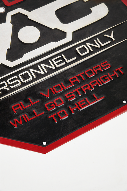 DOOM UAC Security Metal Sign