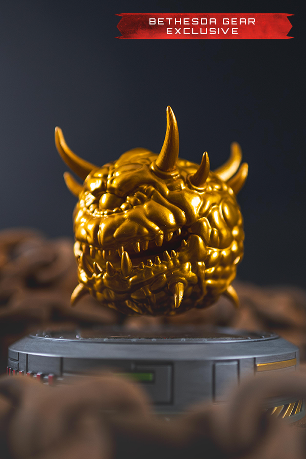 DOOM (1993) Floating Golden Cacodemon Figurine (Bethesda Gear Exclusive)