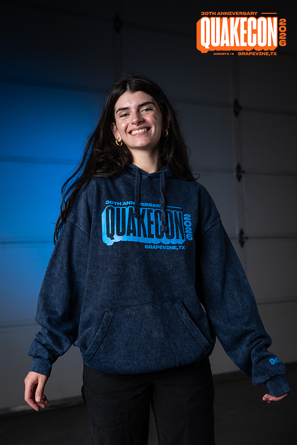QuakeCon 30th Anniversary Navy Hoodie
