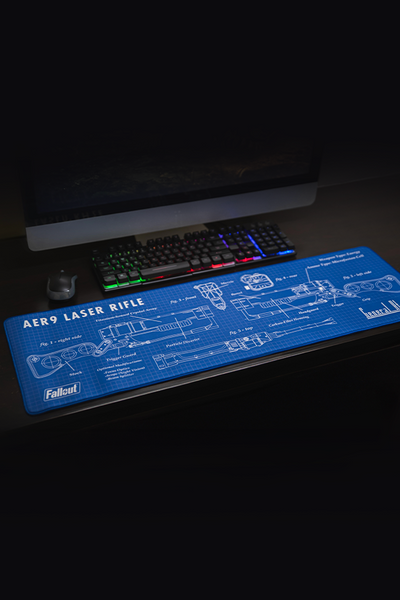 Fallout Laser Rifle Schematics Oversized Mouse Pad – Official
