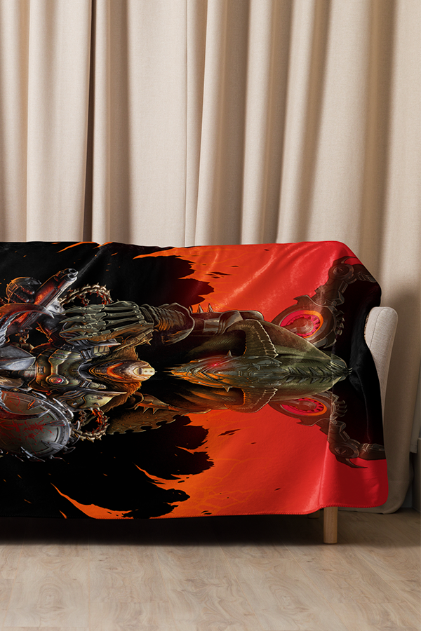 DOOM: The Dark Ages Luke Preece x Billelis Throw Blanket