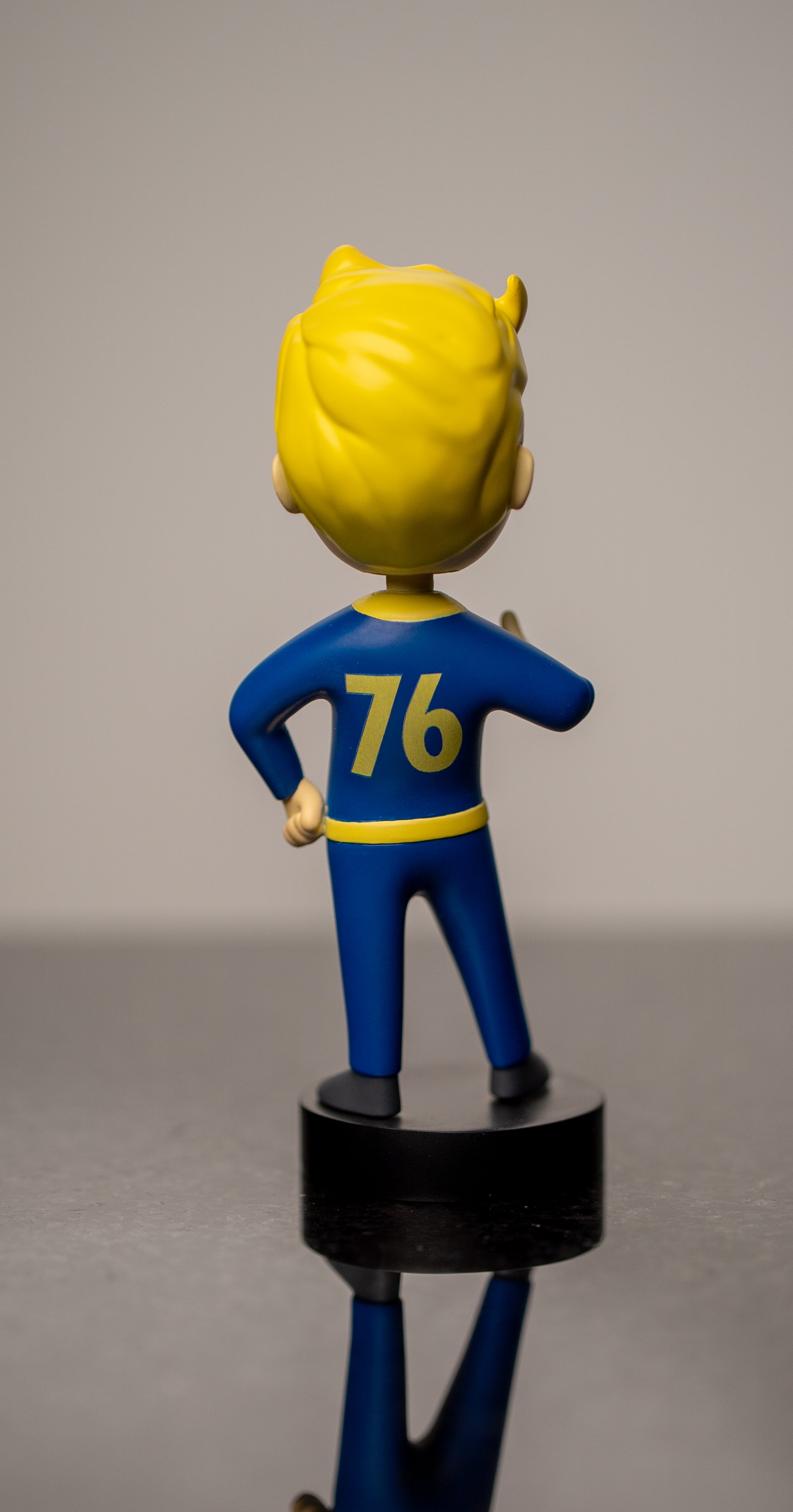 Back of Vault Boy Charisma 76 Bobblehead