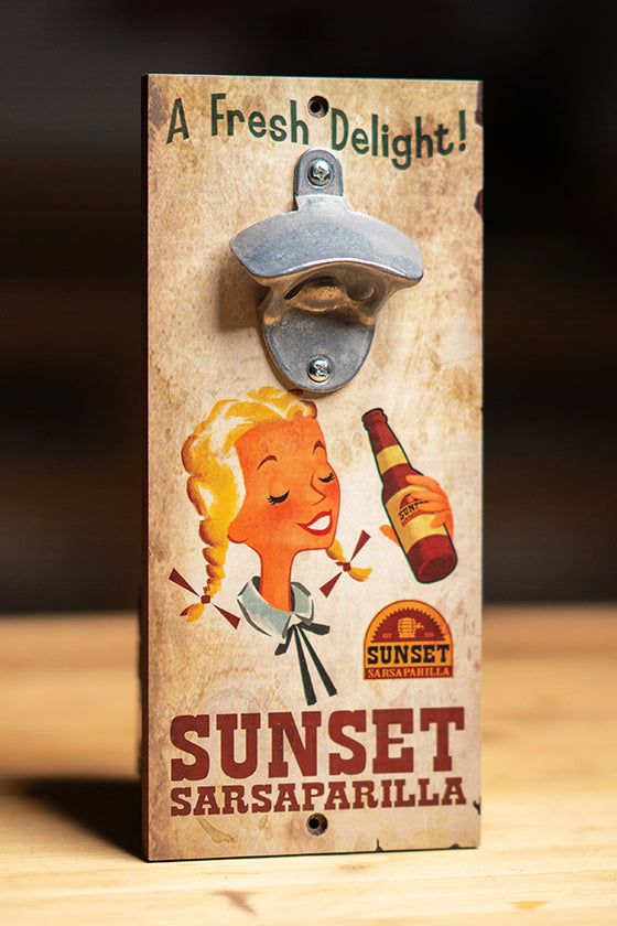 Sunset Sarsaparilla Bottle Opener