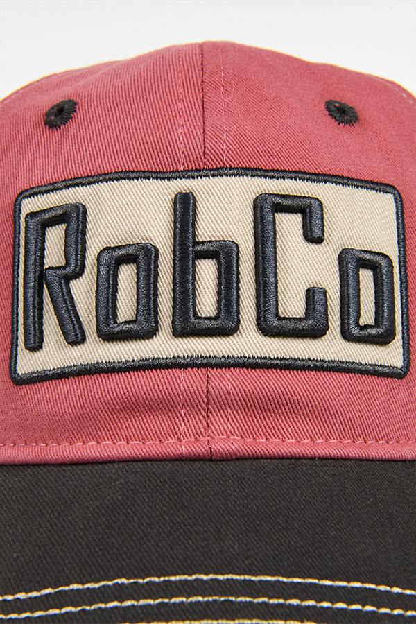 Image: Fallout RobCo Atomic Shop Hat closeup of RobCo logo