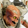 Close-up shot of the DOOM Eternal Revenant Statue, showing the details of its head and shoulders from the front.