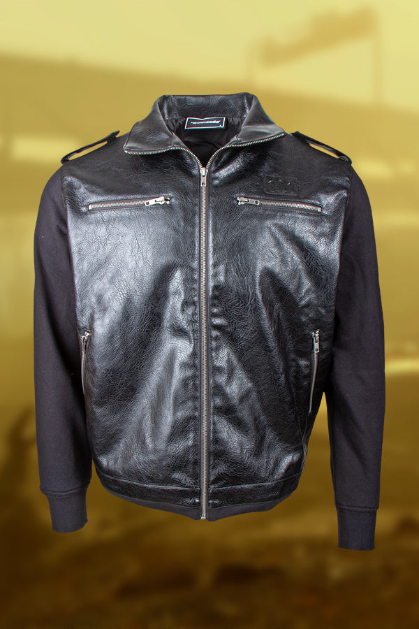 Luca Designs Tunnel Snakes Rule Fallout Leather Motorcycle Jacket - 4XL / Vegan Leather