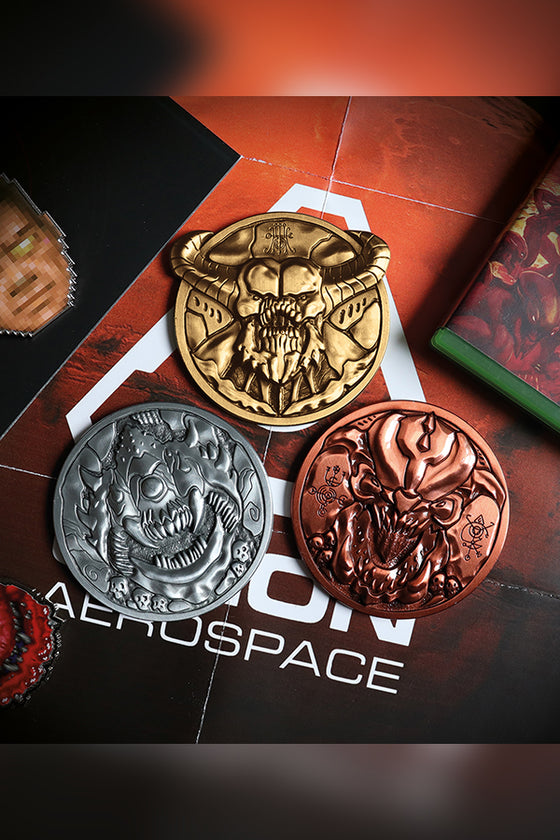 DOOM 'Level Up' Medallions – Official Bethesda Gear Store