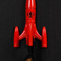 A Fallout Red Rocket Coat Hanger in use, mounted on a wall.
