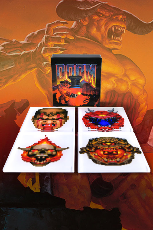 Retro Doom II Coaster Set