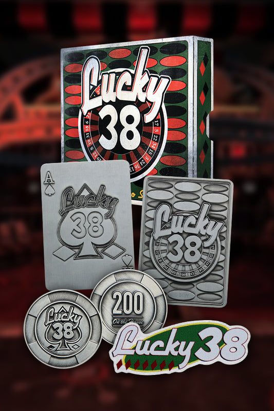 Presentation box shot at an angle, Fallout® New Vegas Lucky 38 Metal Casino Set