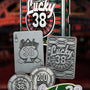 Presentation box shot at an angle, Fallout® New Vegas Lucky 38 Metal Casino Set