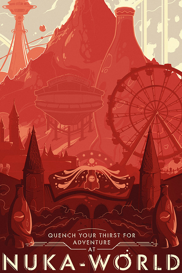 Fallout Welcome to Nuka-World Lithograph