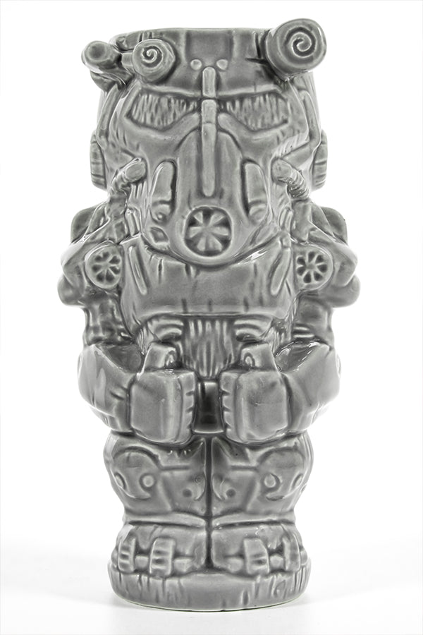 The Fallout Power Armor Geeki Tiki from the front.
