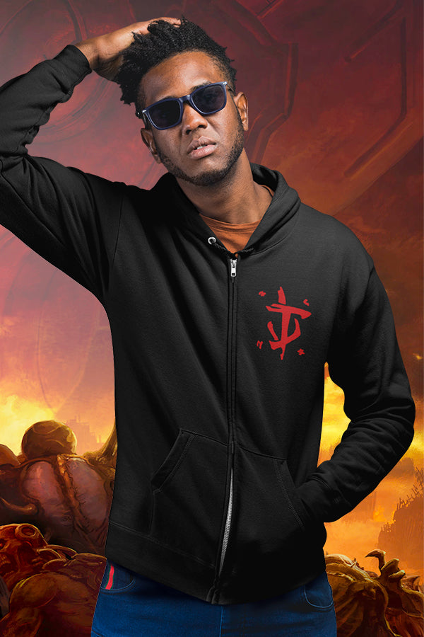 Image: DOOM Crucible Hoodie front view