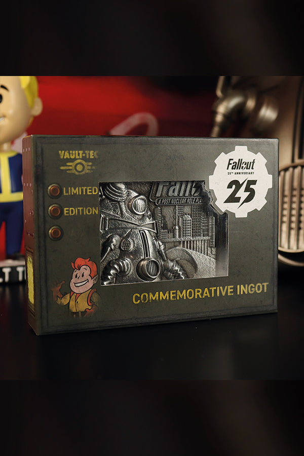Image: Fallout Limited Edition 25th Anniversary Ingot inside packaging