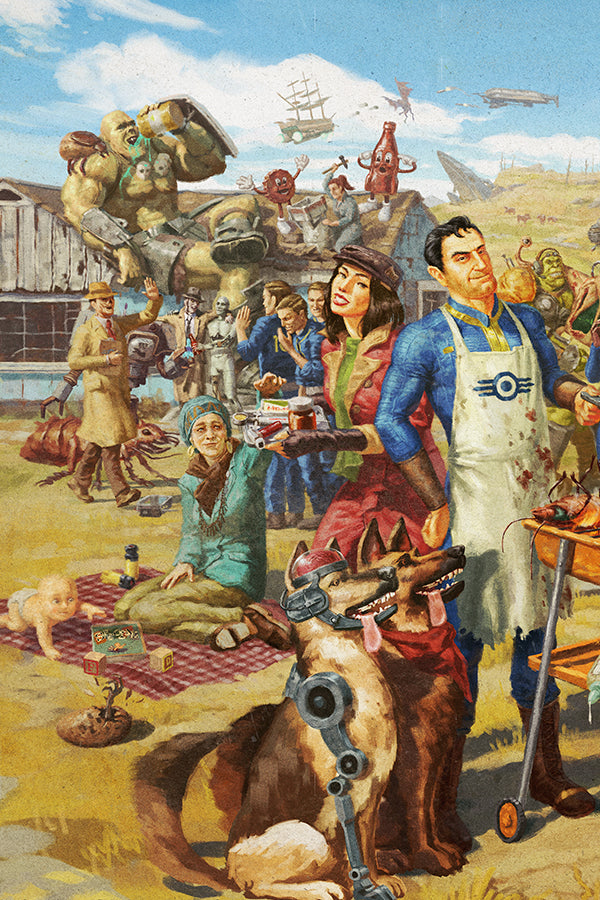 Fallout Greetings From The Wasteland Lithograph - Open Edition detail