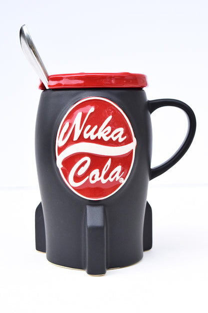Image: Fallout Nuka-Cola Cap Mug with lid and spoon