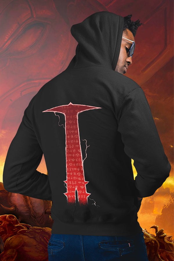 Image: DOOM Crucible Hoodie back view