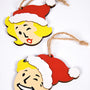 Image: Fallout Vault Boy and Girl Wooden Ornament Set view 2
