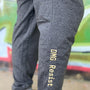 Image: Fallout Vault Lounger Pajama Set closeup of leg embroidery