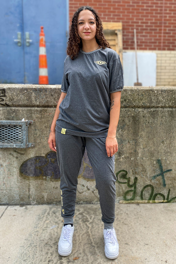 Image: Fallout Vault Lounger Pajama Set on female model