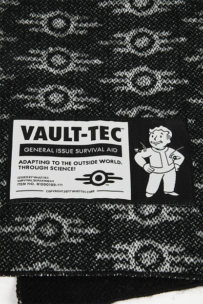 Image: Fallout Vault-Tec Survival Aid Scarf closeup of tag