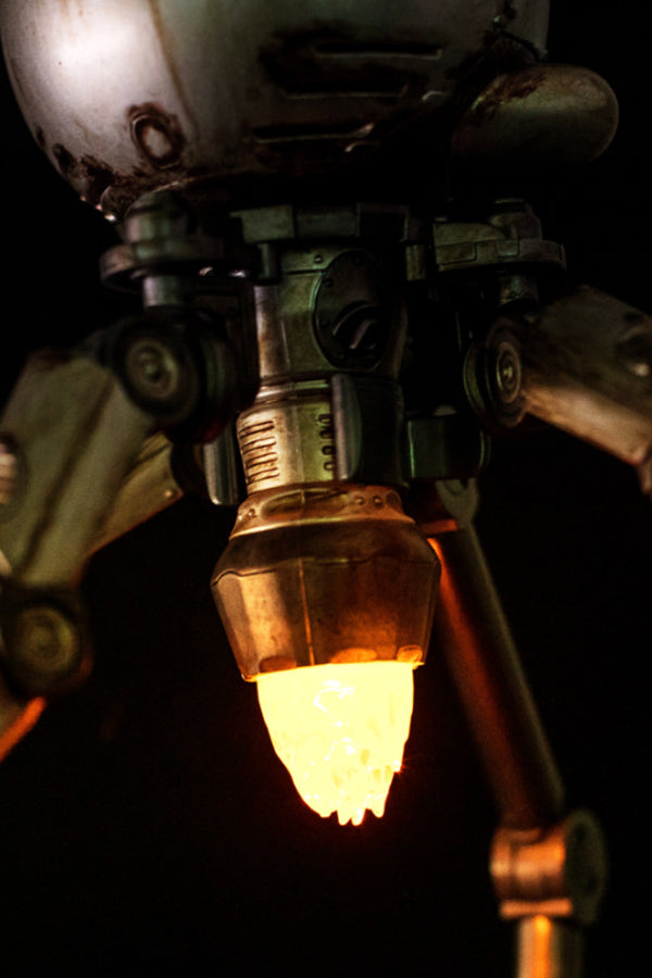 Closeup of glowing engine flame