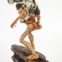Quarter view of the DOOM Eternal Revenant Statue from behind, facing left.