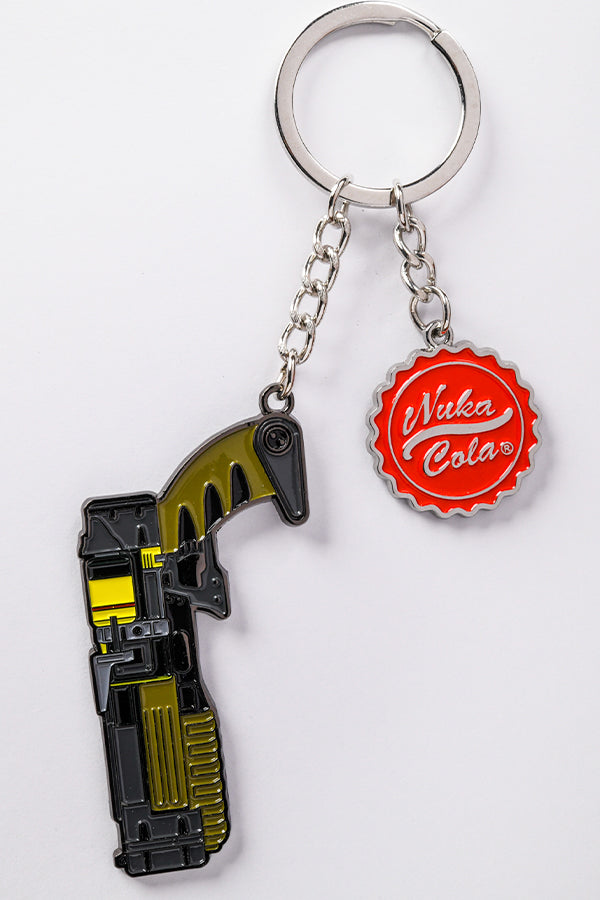 Fallout Wasteland Keychain on white background view 2