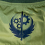 Image: Fallout Brotherhood of Steel Bomber Jacket closeup of back logo
